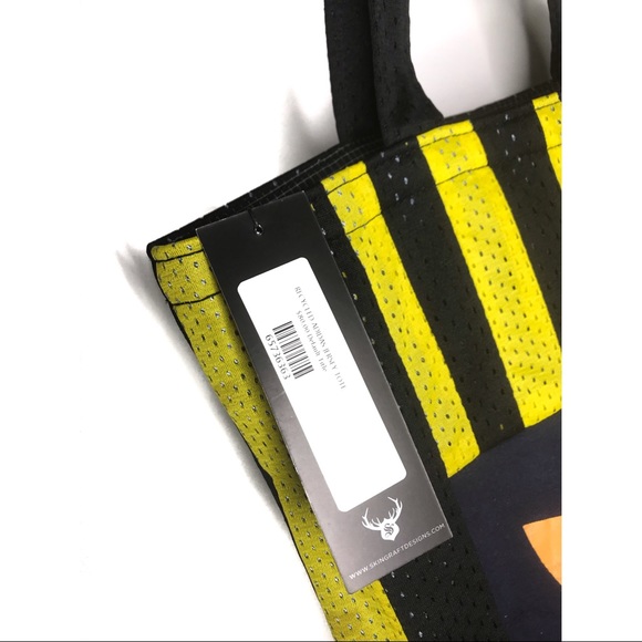 SKINGRAFT Recycled Adidas Tote || Yellow Multi - Picture 3 of 4